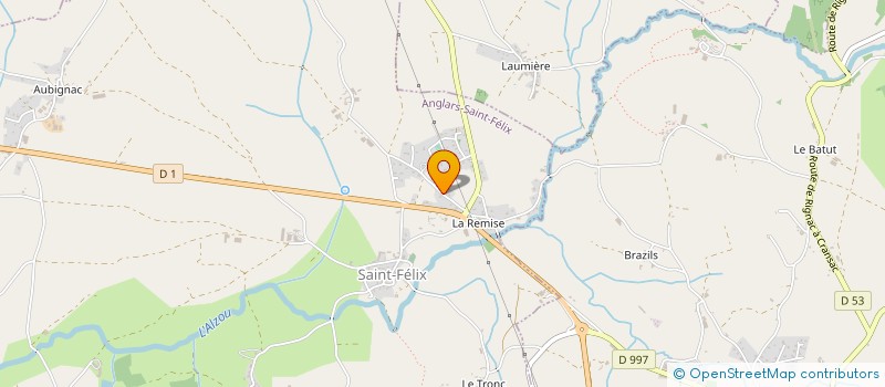 localisation de l'entreprise LE SENS UNIQUE  ANGLARS-SAINT-FELIX