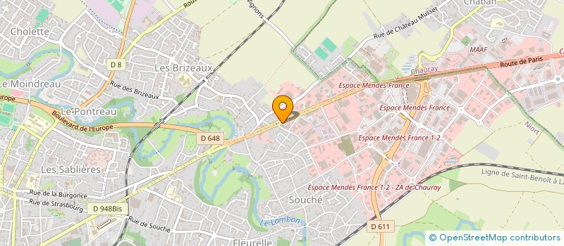 localisation de l'entreprise LE SENTIER DES DEUX-SEVRES  NIORT