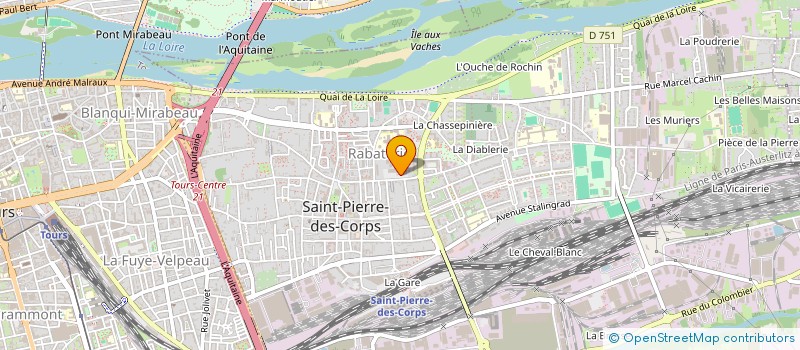 localisation de l'entreprise LE SENTIER DES HALLES à SAINT-PIERRE-DES-CORPS