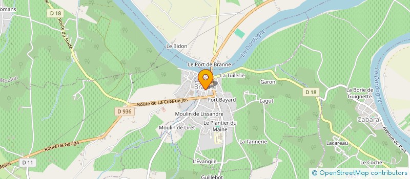 localisation de l'entreprise LE SERPENT DE JADE  BRANNE