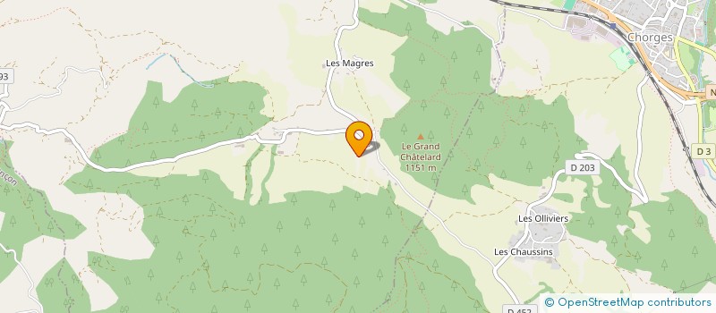 localisation de l'entreprise LE SERRE CORDINE  PRUNIERES