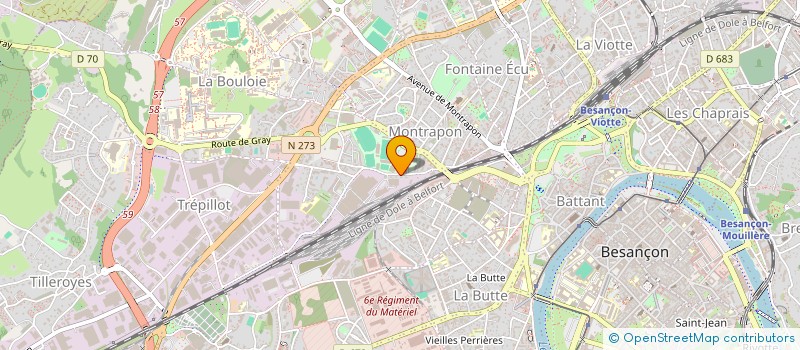 localisation de l'entreprise LE SET à BESANCON