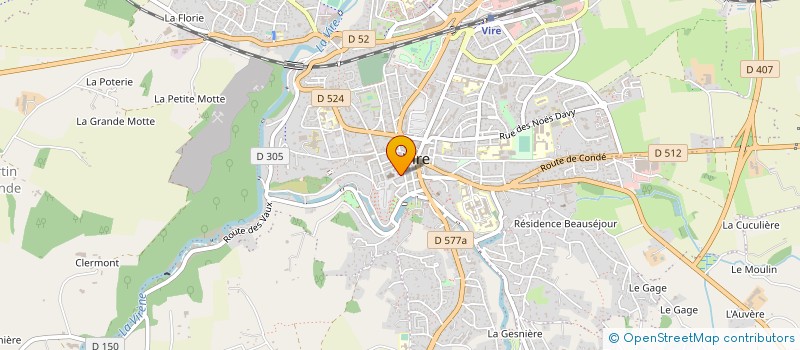 localisation de l'entreprise LE SHALIMAR à VIRE-NORMANDIE