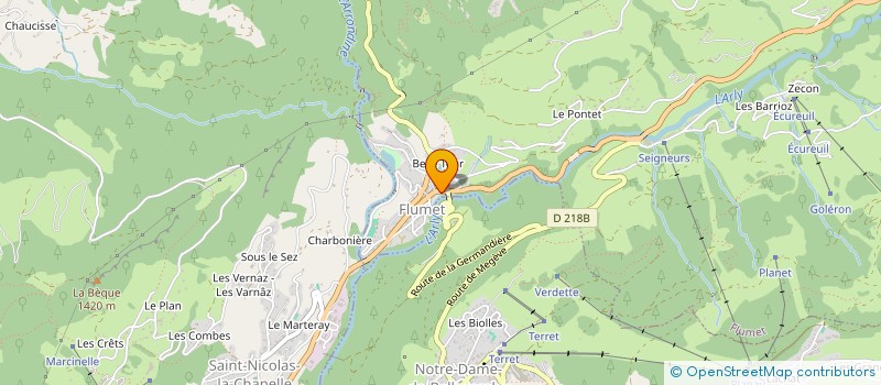 localisation de l'entreprise LE SHAMROCK  FLUMET