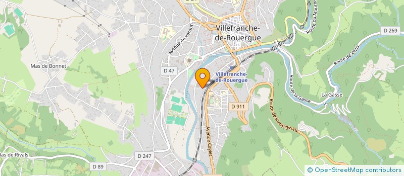 localisation de l'entreprise LE SHORIN RYU KARATE AVEYRON  VILLEFRANCHE-DE-ROUERGUE