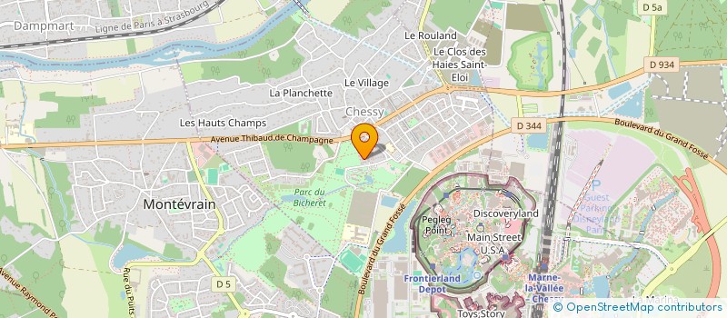 localisation de l'entreprise LE SHOT  CHESSY