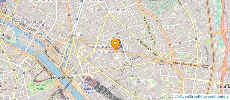 localisation de l'entreprise LE SIEGE DE LA BASTILLE à PARIS 11
