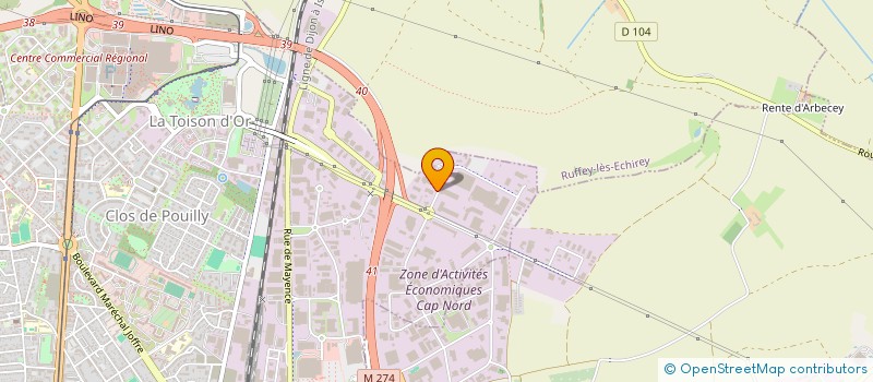 localisation de l'entreprise LE SIGNE à DIJON