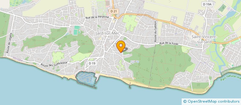localisation de l'entreprise LE SILLON à JARD-SUR-MER