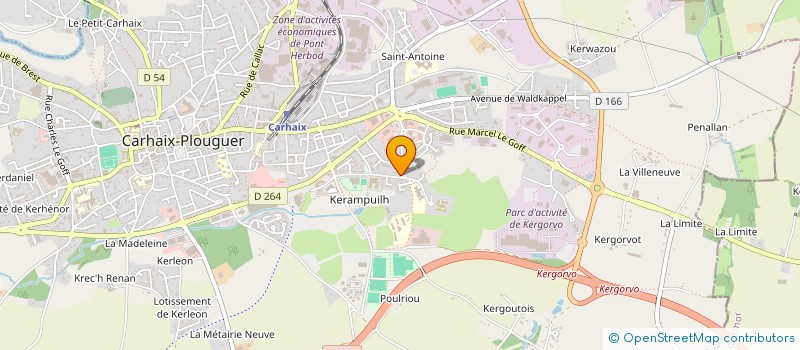 localisation de l'entreprise LE SILLON DES CHARRUES  CARHAIX PLOUGUER