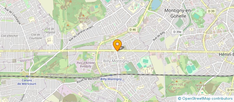 localisation de l'entreprise LE SINDI BADE à BILLY-MONTIGNY