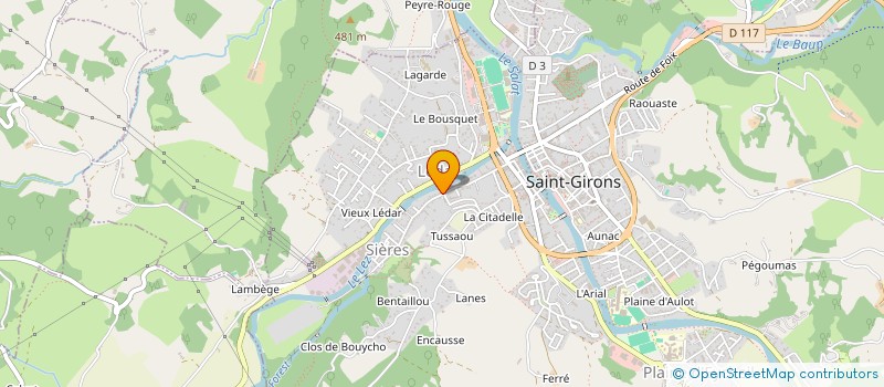 localisation de l'entreprise LE SINGE COLPORTEUR à SAINT-GIRONS