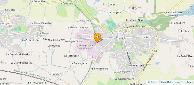 localisation de l'entreprise LE SIX IMMOBILIER  ARGENTRE-DU-PLESSIS