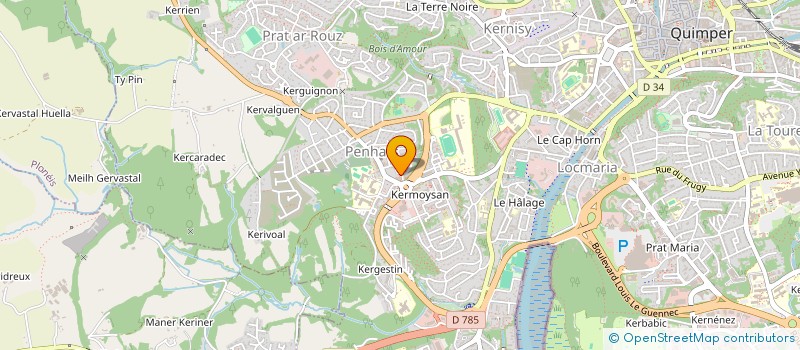 localisation de l'entreprise LE SIXIEME CONTINENT à QUIMPER