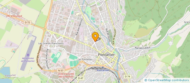localisation de l'entreprise LE SNOOKER CLUB DE PONTARLIER à PONTARLIER
