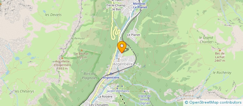 localisation de l'entreprise LE SOIARET à CHAMONIX-MONT-BLANC