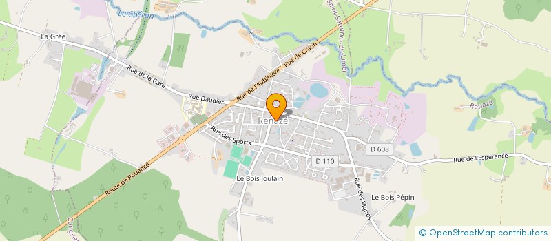 localisation de l'entreprise LE SOLAIRE BLEU  RENAZE