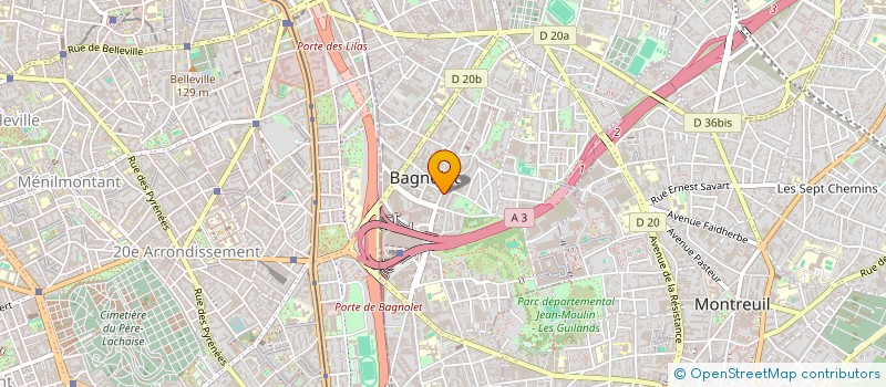 localisation de l'entreprise LE SOLEIL à BAGNOLET