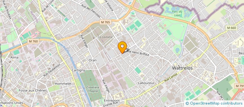 localisation de l'entreprise LE SOLEIL  WATTRELOS