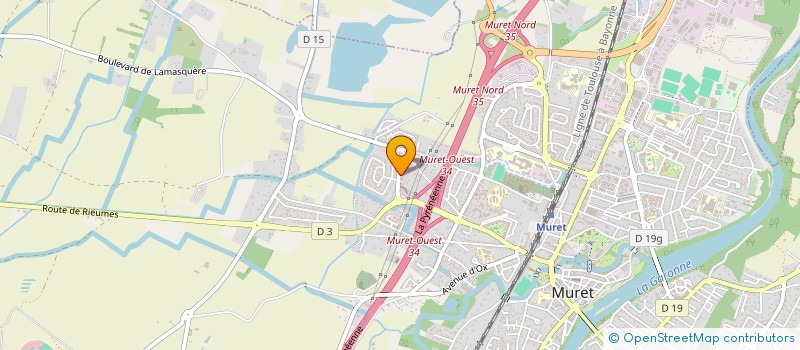 localisation de l'entreprise LE SOLEIL BLEU  MURET