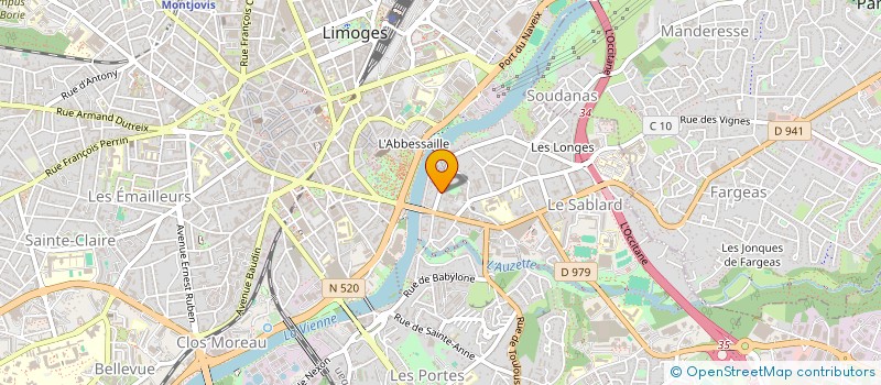 localisation de l'entreprise LE SOLEIL BRILLE à LIMOGES
