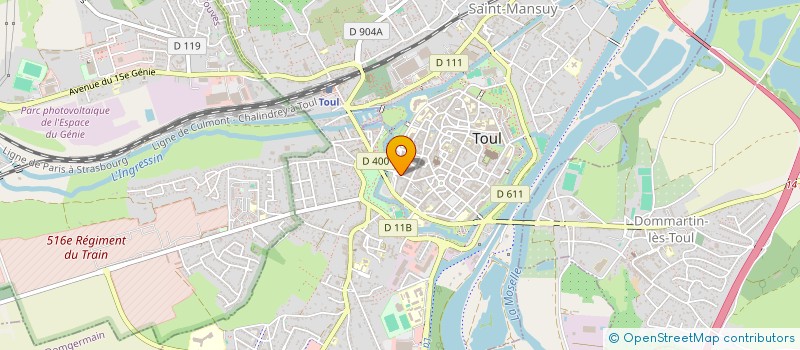 localisation de l'entreprise LE SOLEIL D'OR à TOUL