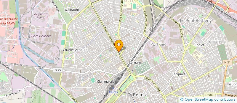 localisation de l'entreprise LE SOLEIL DE L EUROPE à REIMS