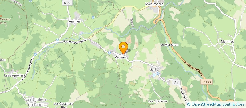 localisation de l'entreprise LE SOLEIL DES MARTOUNETS  YSSINGEAUX