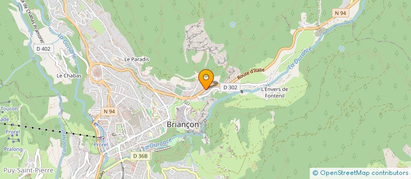 localisation de l'entreprise LE SOLEIL DES NEIGES à MONTGENEVRE