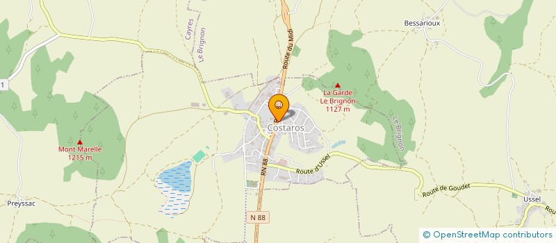 localisation de l'entreprise LE SOLEIL DU PLATEAU  COSTAROS