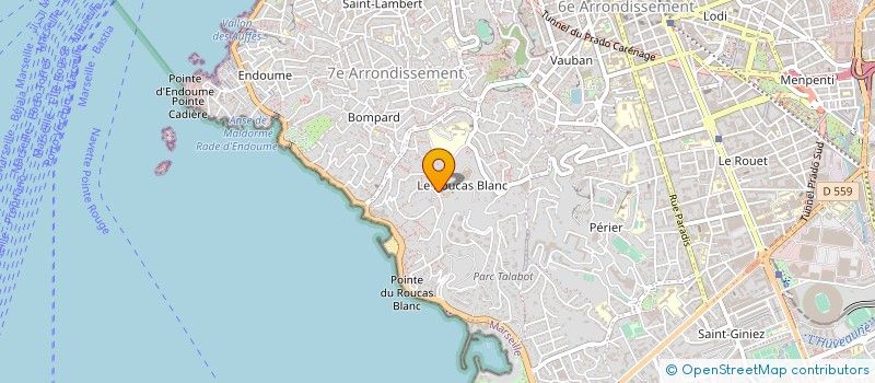 localisation de l'entreprise LE SOLEIL DU ROUCAS BLANC à MARSEILLE