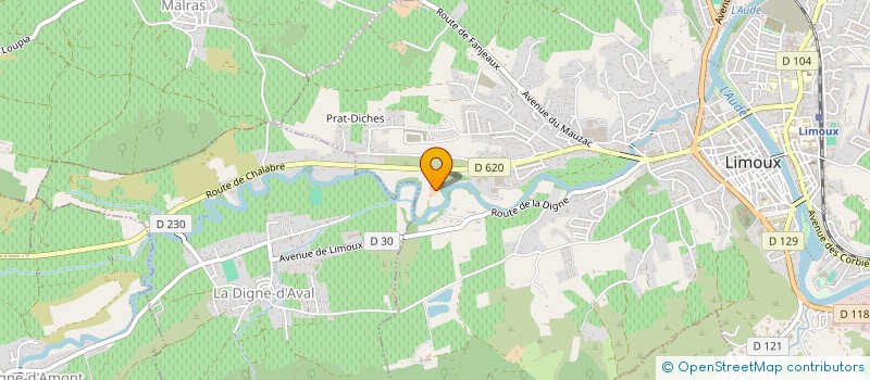 localisation de l'entreprise LE SOLEIL LEVANT à LIMOUX