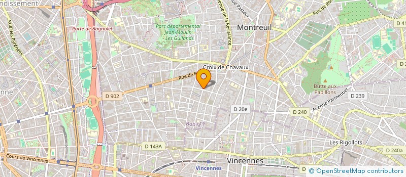 localisation de l'entreprise LE SOLEIL LEVANT à MONTREUIL