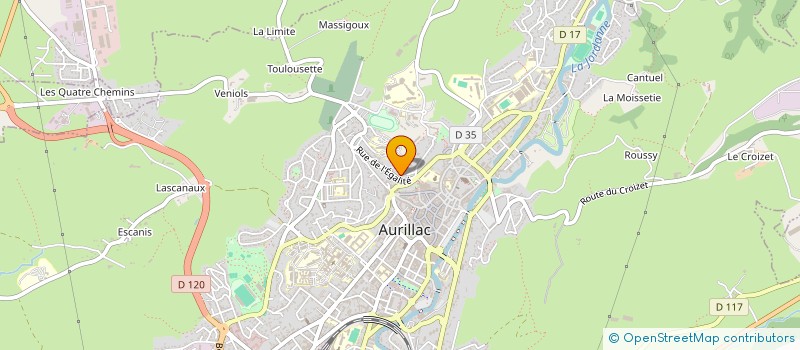 localisation de l'entreprise LE SOLEIL VERT à AURILLAC