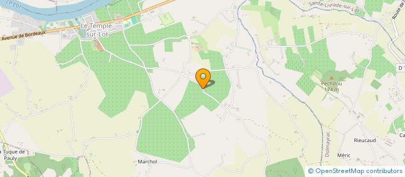 localisation de l'entreprise LE SON DES ARBRES  LE TEMPLE-SUR-LOT
