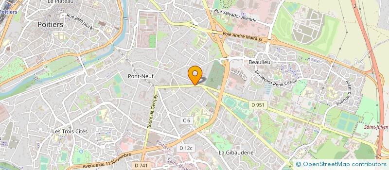 localisation de l'entreprise LE SON ET L'IMAGE à POITIERS