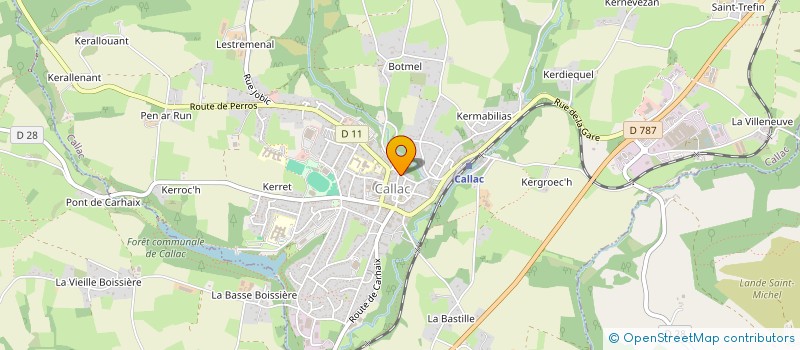 localisation de l'entreprise LE SONART - ECOLE DE MUSIQUE ET D'ARTS DU PAYS DE CALLAC  CALLAC