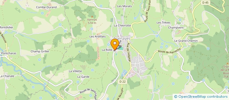 localisation de l'entreprise LE SOU DES ECOLES DE TRAMAYES  TRAMAYES