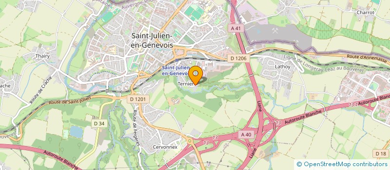localisation de l'entreprise LE SOU DES ECOLES LAIQUES DE ST JULIEN-EN-GENEVOIS à SAINT-JULIEN-EN-GENEVOIS