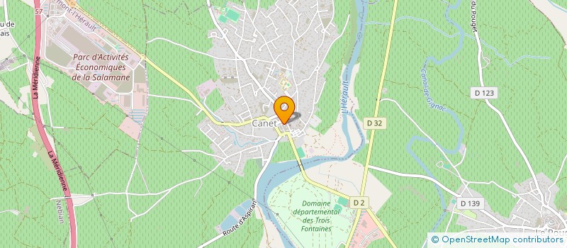 localisation de l'entreprise LE SOUFFLE D'OR  CANET