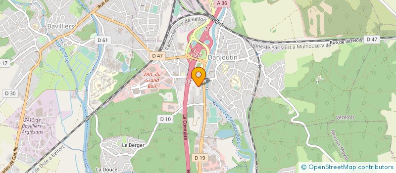 localisation de l'entreprise LE SOUFFLET SARL à DANJOUTIN