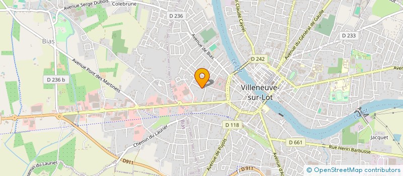 localisation de l'entreprise LE SPARTAK XIII DE LA VALLEE DU LOT  VILLENEUVE-SUR-LOT