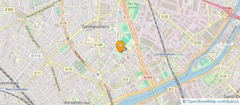 localisation de l'entreprise LE SPHINX à GENNEVILLIERS