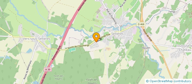 localisation de l'entreprise LE SPIRULINIER COMTOIS  SERGENAUX