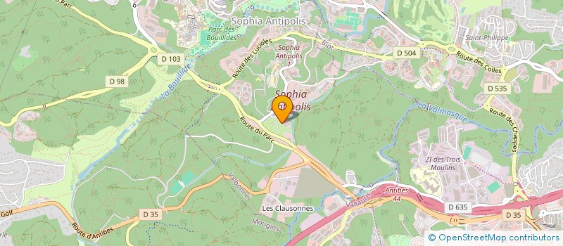 localisation de l'entreprise LE SPLENDID  VALBONNE