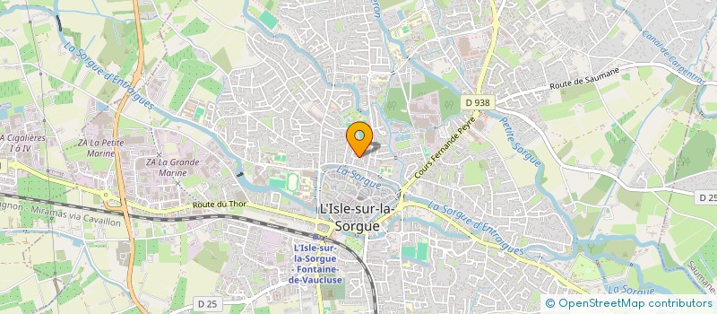 localisation de l'entreprise LE SPORT C'EST LA VIE  L'ISLE-SUR-LA-SORGUE