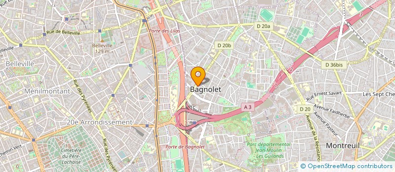 localisation de l'entreprise LE SPORT RIT AVEC NOUS à BAGNOLET