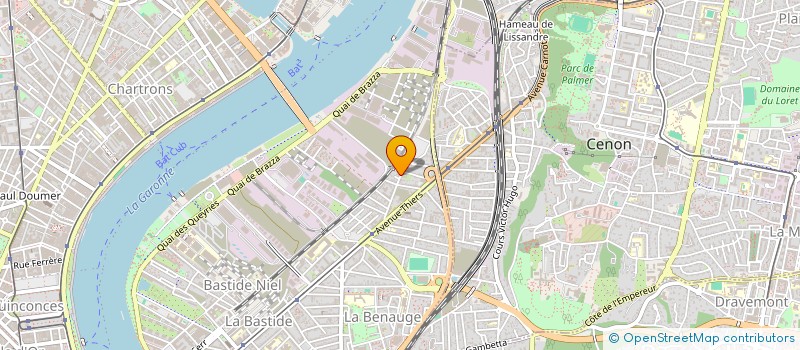 localisation de l'entreprise LE SPORTING CLUB DE LA BASTIDIENNE à BORDEAUX