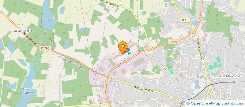 localisation de l'entreprise LE SPOT PRO  ROMORANTIN-LANTHENAY