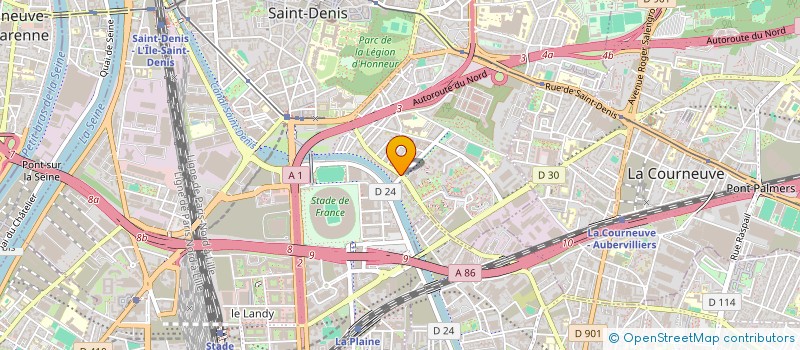 localisation de l'entreprise LE STADE à SAINT-DENIS